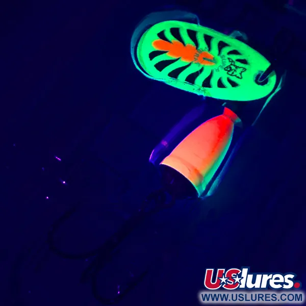 Blue Fox Super Vibrax 1 UV Rotante, Fire Tiger UV Glow, 4g, #4579