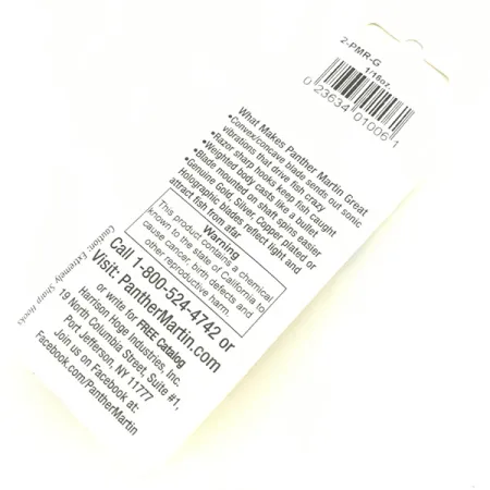 Panther Martin 2 Rotante, Oro, 2.5g, Placcato oro, #4582