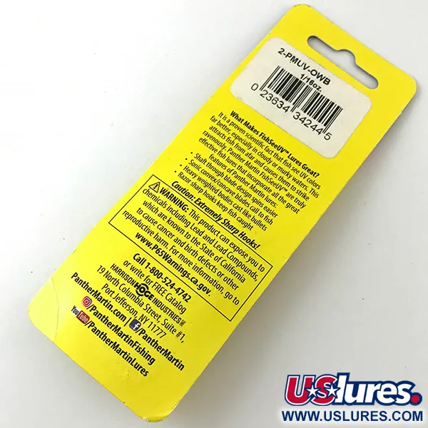 Panther Martin 2 UV Cucchiaino, Trota iridea, 1.75g, UV, #2-PMUV-OWB