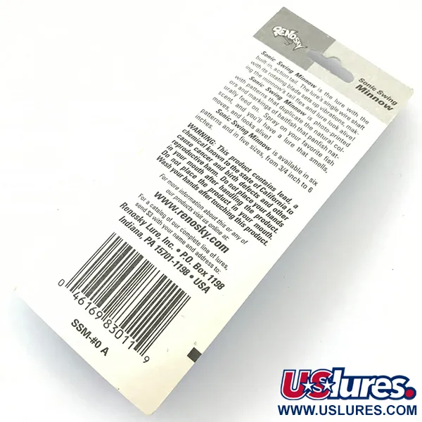 Renosky Sonic Swing Minnow 0 Esca Ibrida, Argento, 2g, Tail-Flex, #4639