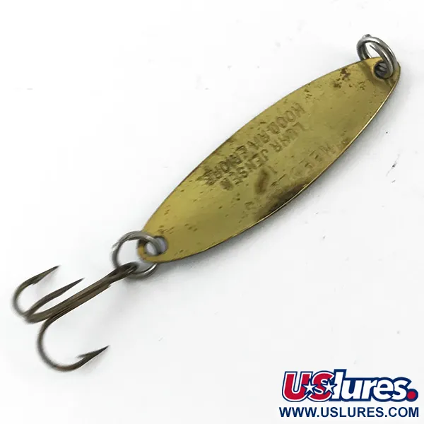 Luhr Jensen Needlefish 1, 2g Frog/Verde/Ottone, Ondulante da Traina #4655