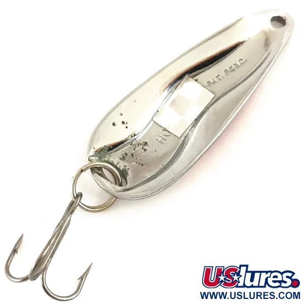 Luhr Jensen Hot Shot W Spoon, Nickel/Rosso/Bianco, 9g, Vintage, #4703