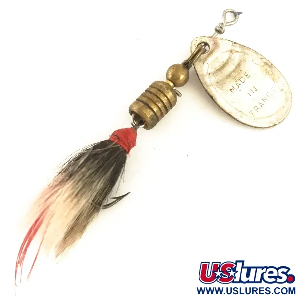 Mepps Aglia 1 dressed Cucchiaino, Argento, 3.5g, Ancora piumata, #4723