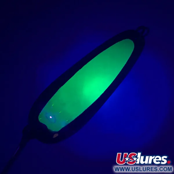 Luhr Jensen Flutter Spoon UV Cucchiaino, Verde neon, 7,5g, UV, #4746