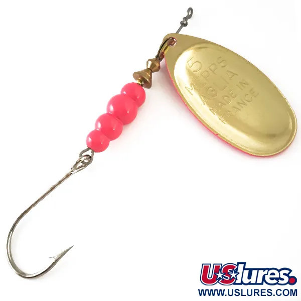 Mepps Aglia 5 Hot Pink UV Cucchiaino, Rosa/Ottone, 14g, UV, #4752