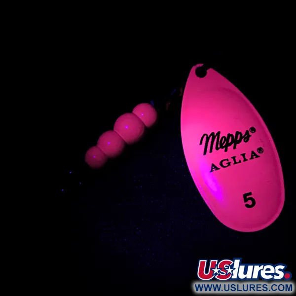 Mepps Aglia 5 Hot Pink UV Cucchiaino, Rosa/Ottone, 14g, UV, #4752