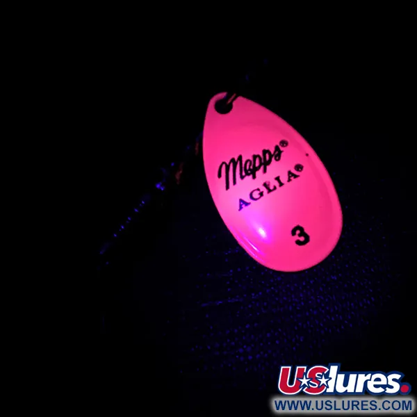 Mepps Aglia 3 Hot Pink UV Rotante, Rosa, 7g, UV-reattivo, #4753