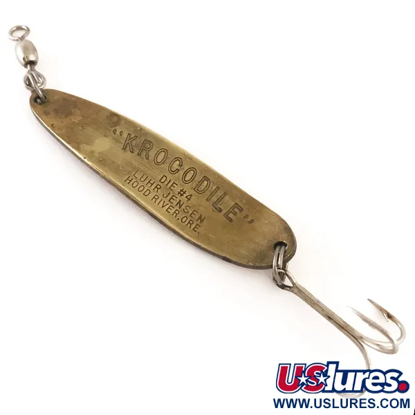 Luhr Jensen Krocodile Die #4 Ondulante, Ottone / Rosso, 17g, #4770