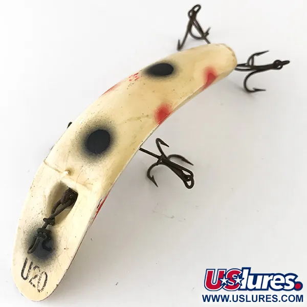 Yakima Bait Worden Flatfish Esca, Bianco/Rosso/Nero, 9g, Profilo Curvo, #4791