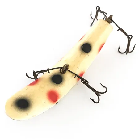 Yakima Bait Worden Flatfish Esca, Bianco/Rosso/Nero, 9g, Profilo Curvo, #4791