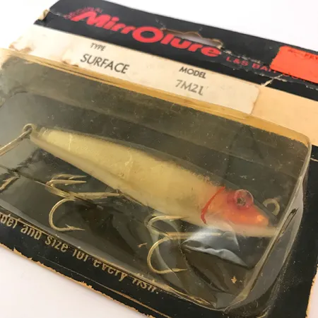 L&S Bait MirrOlure Esca Superficie, Argento/Rosso, 11g, Walker, #4824
