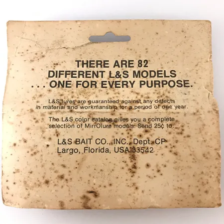 L&S Bait MirrOlure Esca Superficie, Argento/Rosso, 11g, Walker, #4824