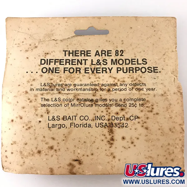 L&S Bait MirrOlure Esca Superficie, Argento/Rosso, 11g, Walker, #4824