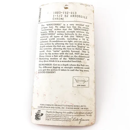 Luhr Jensen Krocodile Die #5 Ondulante, Nichel, 42g, #4933