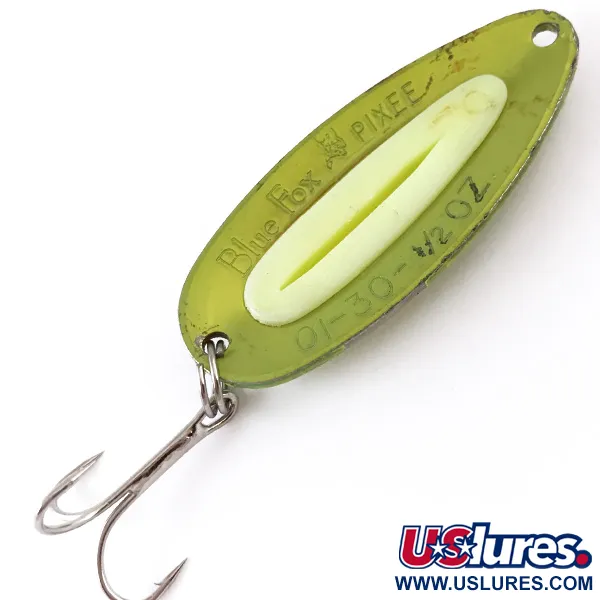 Blue Fox Pixee UV Ondulante, Green Gold/Yellow, 14g, UV Glow, #4842