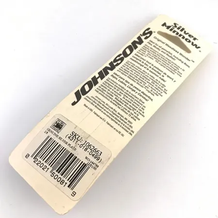 Weedless Johnson Silver Minnow Ondulante, Argento, 7g, Antialga, #4859