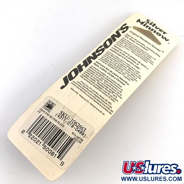 Weedless Johnson Silver Minnow Ondulante, Argento, 7g, Antialga, #4859