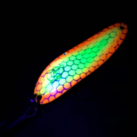 Dardevle Cop-E-Cat 7300 UV Cucchiaino, Giallo/Arancione/Nickel, 10g, #4887