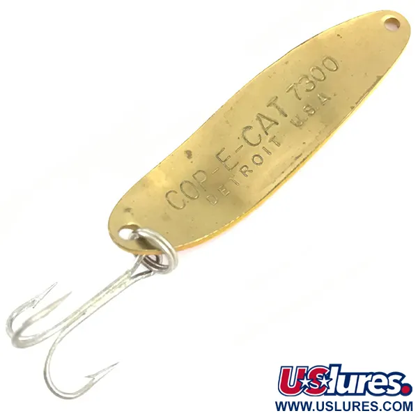 Dardevle Cop-E-Cat 7300 Ondulante, Rosso/Giallo/Ottone, 10g, Ottone, #4916