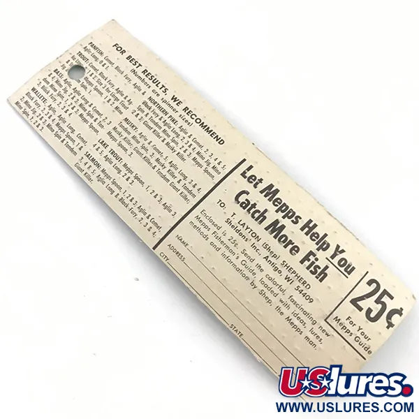 Mepps Aglia 0 Cucchiaino, Oro, 2,5g, Vintage, #4921