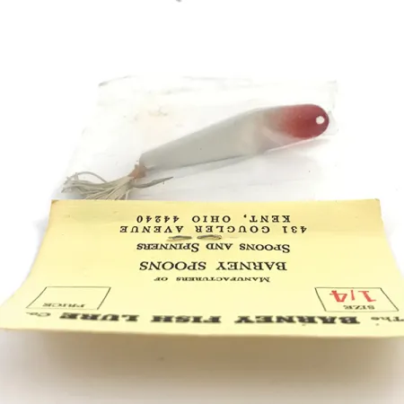 Weedless Barney Spoon Ondulante, Rosso/Bianco, 7g, Antialga, #4924