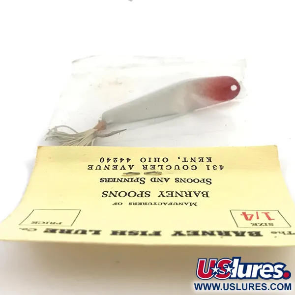 Weedless Barney Spoon Ondulante, Rosso/Bianco, 7g, Antialga, #4924