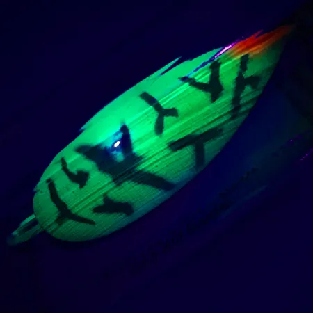 Luhr Jensen Weedless Silver Spoon UV, Fire Tiger, 17g, Ondul., #5796