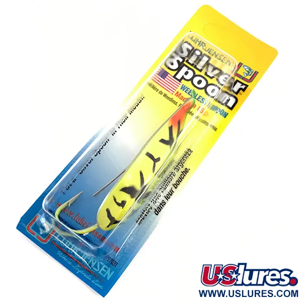 Luhr Jensen Weedless Silver Spoon UV, Fire Tiger, 17g, Ondul., #5796