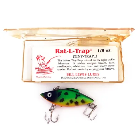 Bill Lewis Tiny-Trap Lipless Crankbait, Fire Tiger, 5.5g, Sinking, #4952
