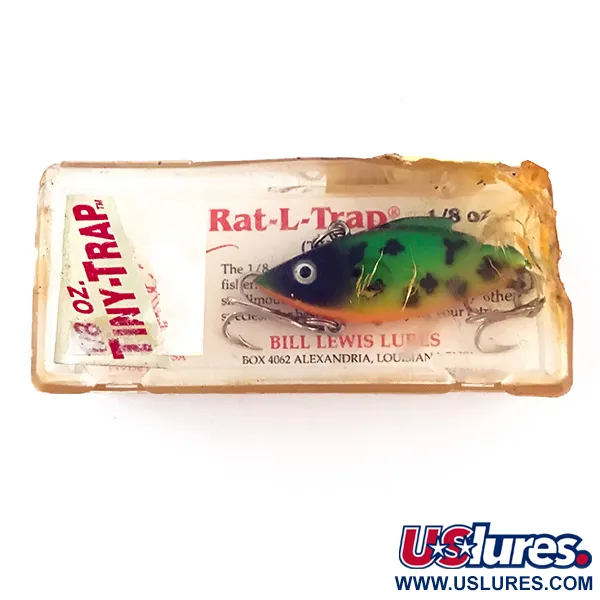 Bill Lewis Tiny-Trap Lipless Crankbait, Fire Tiger, 5.5g, Sinking, #4952