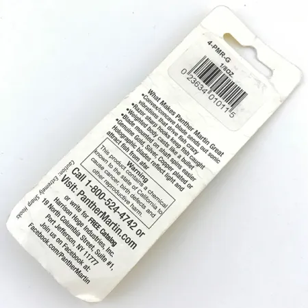 Panther Martin 4 Cucchiaino, Oro, 4g, Vibrazioni soniche, #4997