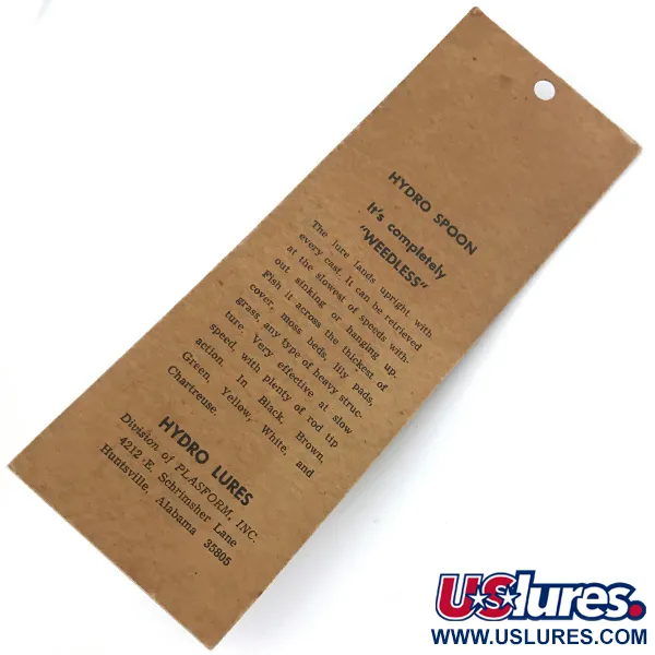 Hydro Lures Weedless Hydro Spoon, Verde, 14g, Cucchiaino antialga #9261