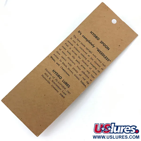 Hydro Lures Weedless Hydro Spoon Ondulante Antialga, Nero/Verde/Giallo, 14g, #5489