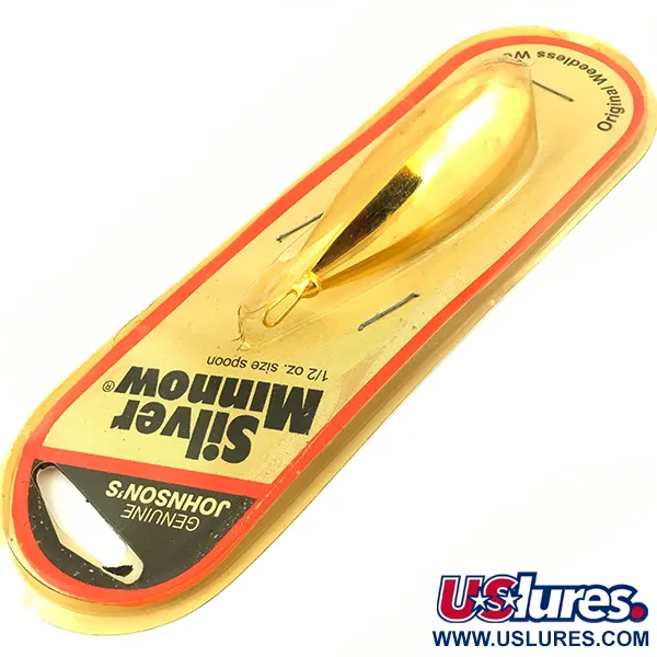 Johnson Weedless Silver Minnow Ondulante, Oro, 14g, Anti-alga, #5046