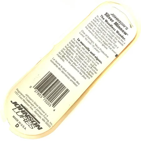 Johnson Weedless Silver Minnow Ondulante, Oro, 14g, Anti-alga, #5046
