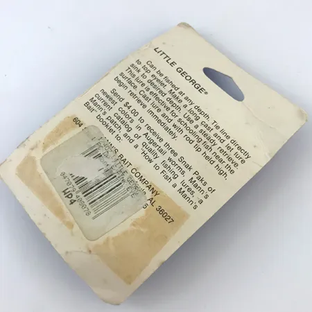 Mann's Bait Little George Tail Spinner, Bianco/Nichel Martellato, 14g, #5053