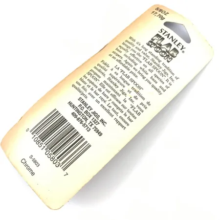 Stanley Flab Spoon Ondulante, Nickel, 17,7g, Occhio Centrale, #5055