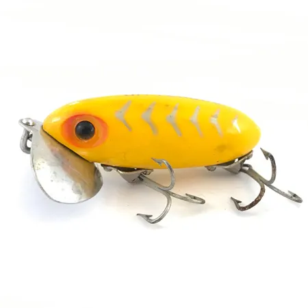 Fred Arbogast Jitterbug Esca Topwater, Giallo, 10g, Paletta Metallo, #5067