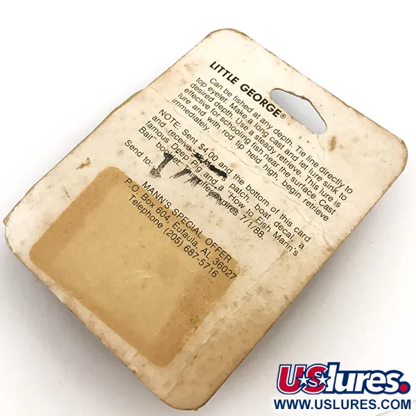 Mann's Bait Little George Tail-spinner, Bianco/Nichel, 12g, #5115