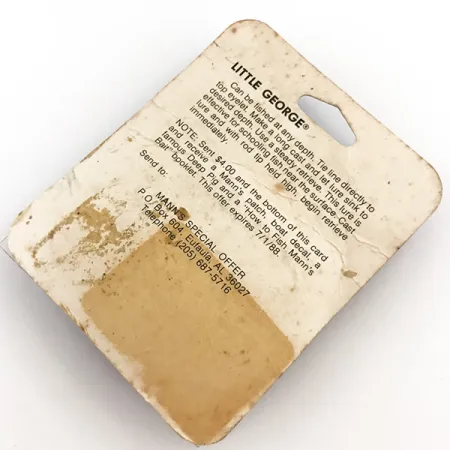 Mann's Bait Little George Tail Spinner, Bianco/Nichel, 17g, Vintage, #5116