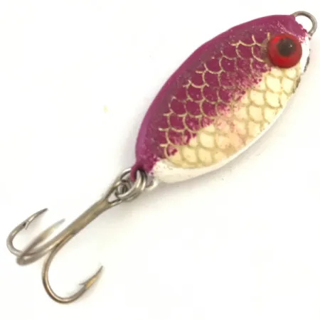 Bomber Slab Spoon Jig, Bianco/Viola, 18.8g, Texture scaglie, #5117