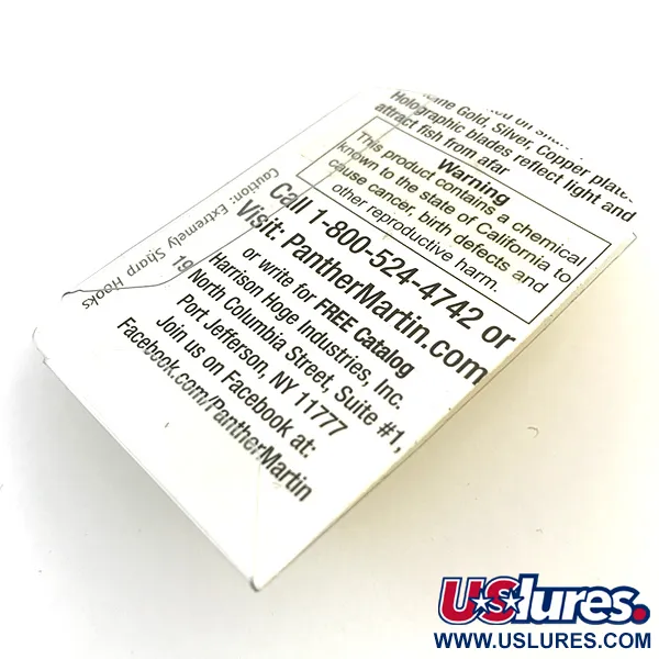 Panther Martin 2 Cucchiaino, Oro, 2.5g, Design In-Line, #5169