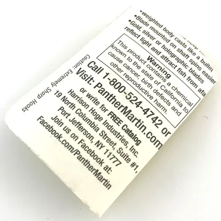 Panther Martin 4 Cucchiaino, Argento / Blu, 4g, Rotazione Rapida, #5171