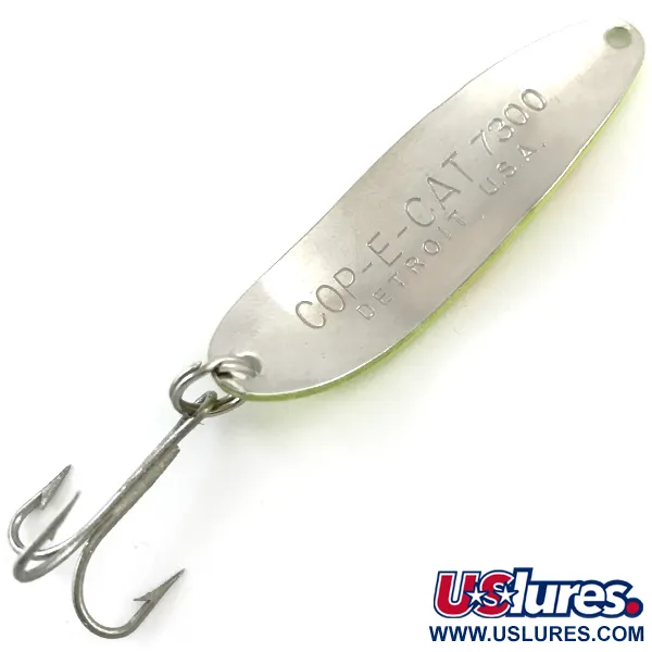 Dardevle Cop-E-Cat 7300 UV Cucchiaino, Giallo/Nichel, 10g, UV, #5183