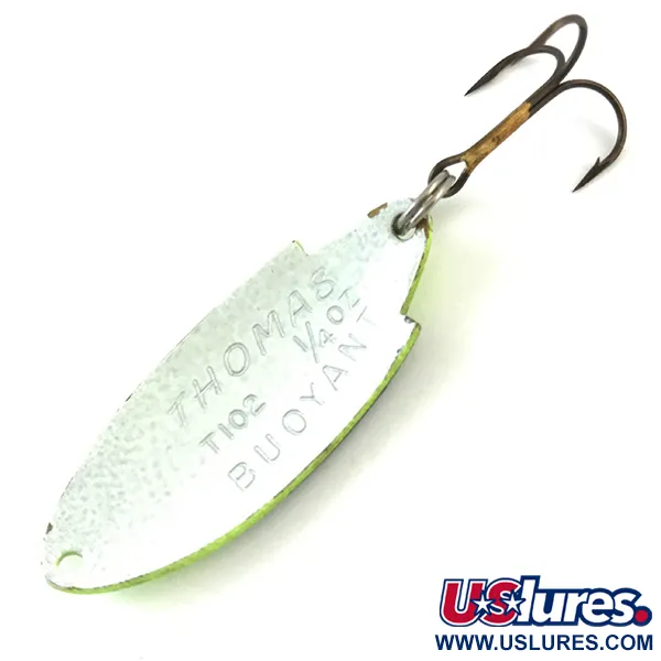Thomas Buoyant UV Cucchiaino, Chartreuse/Bianco UV, 7g, UV Glow, #5186