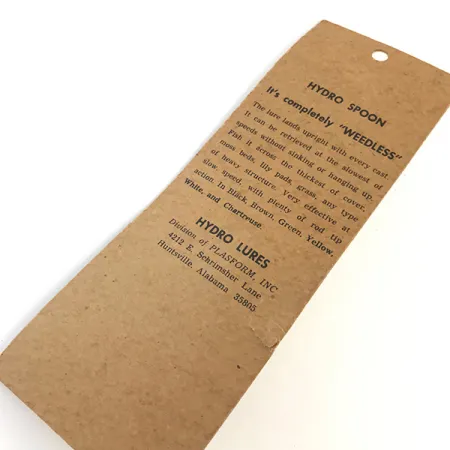 Hydro Lures Weedless Hydro Spoon UV Ondulante, Bianco/Verde, 14g, #5197