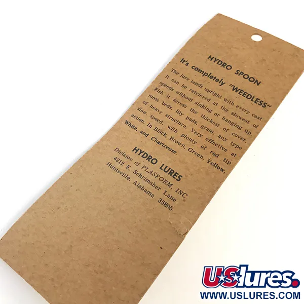 Hydro Lures Weedless Hydro Spoon UV Ondulante, Bianco/Verde, 14g, #5197