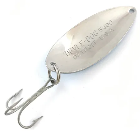 Dardevle Devle Dog 5400 Ondulante, White/Blue/Nickel, 14g, Vintage, #5224