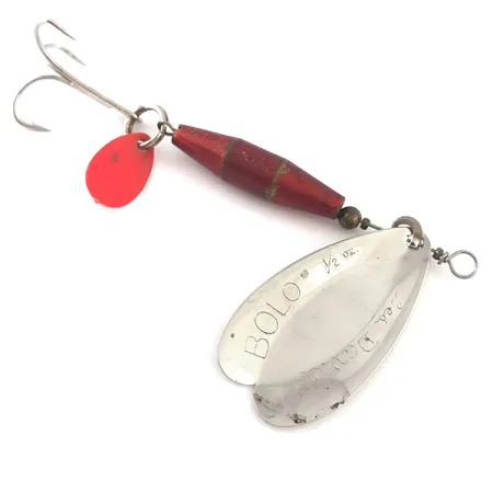 Luhr Jensen Les Davis Bolo UV Cucchiaino, Nichel/Rosso, 14g, UV, #5256