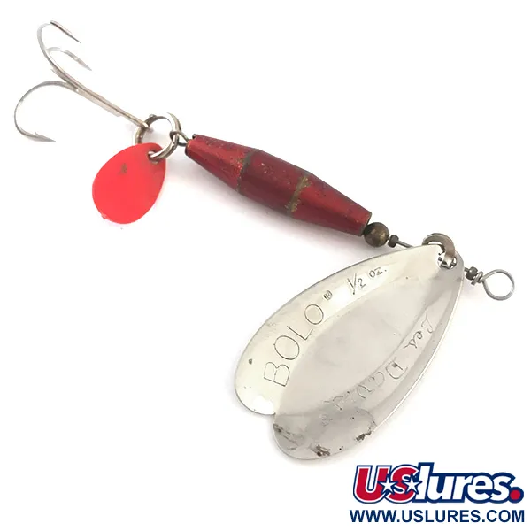 Luhr Jensen Les Davis Bolo UV Cucchiaino, Nichel/Rosso, 14g, UV, #5256